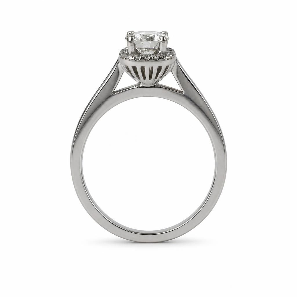 Gallery image of this Women’s 14k White Gold Diamond Bridal Ring EGL Cert. Size 7