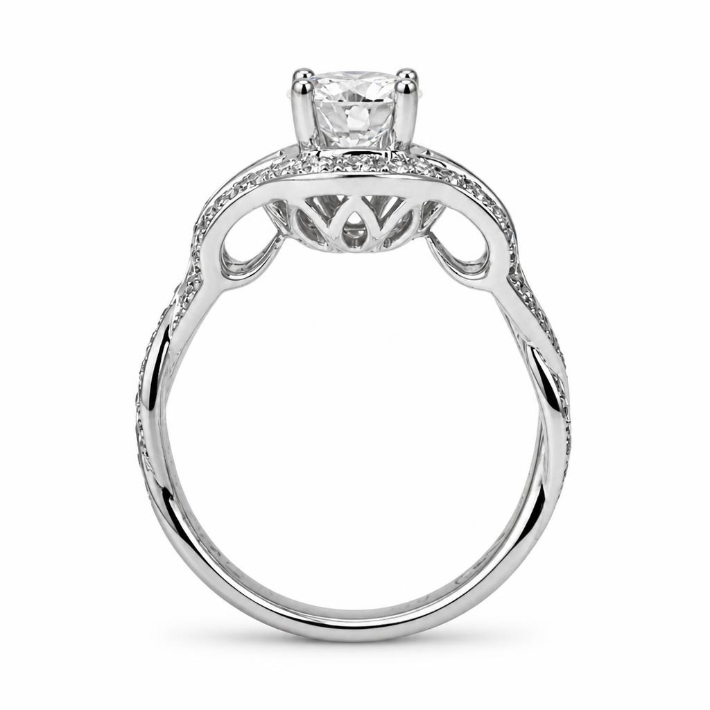 Gallery image of this Women’s 14k White Gold Diamond Bridal Ring GIA Cert. Size 7