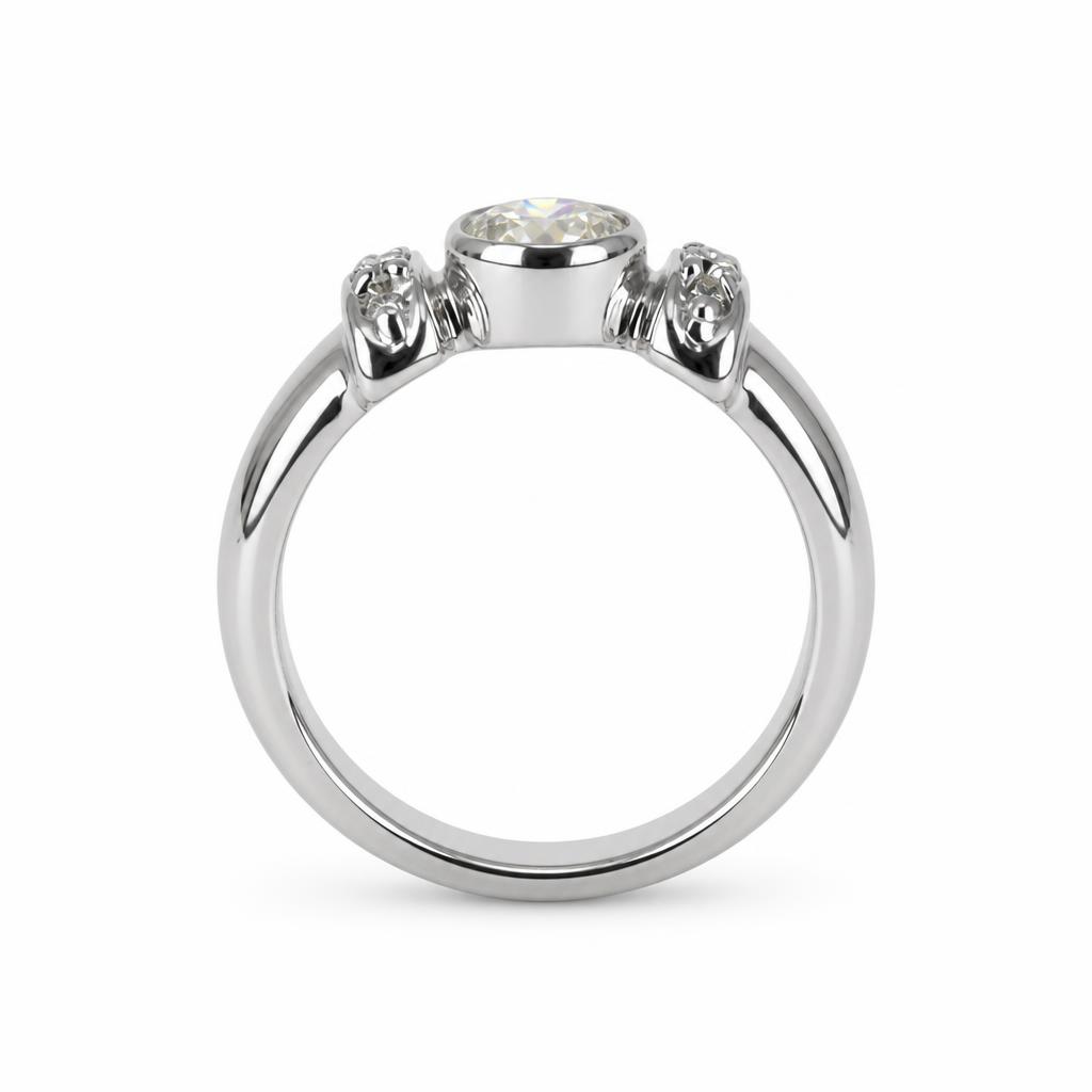 Gallery image of this Women’s 14k White Gold Diamond Ring EGL Cert Size 6.75