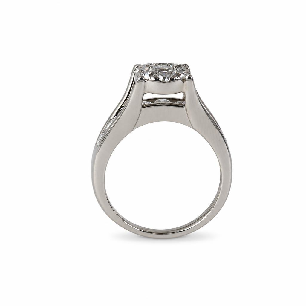 Gallery image of this Women’s 14k White Gold Diamond Bridal Ring Size 7