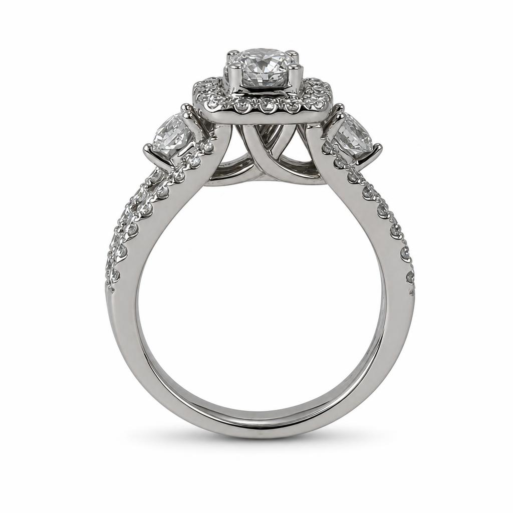 Gallery image of this Women’s 14k White Gold Diamond Bridal Ring Size 6.75