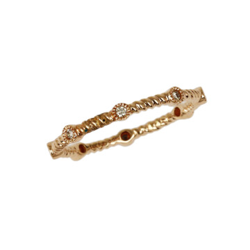 Featured image of this Fischer Women’s 14k Rose Gold Diamond Ring Size 6