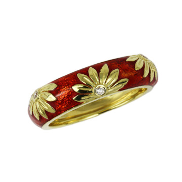 Featured image of this Women’s 18k Yellow Gold Diamond Ring Size 6.5