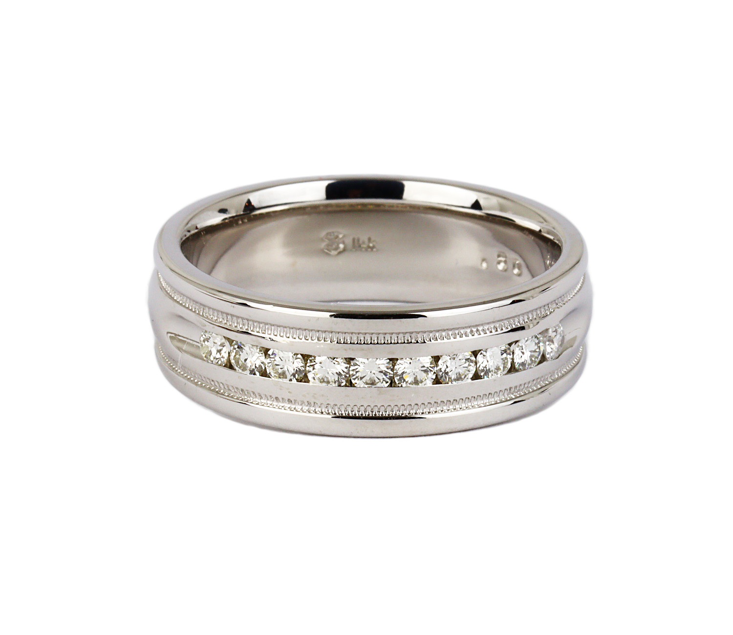 Gallery image of this Men’s 14k White Gold Diamond Ring Size 11