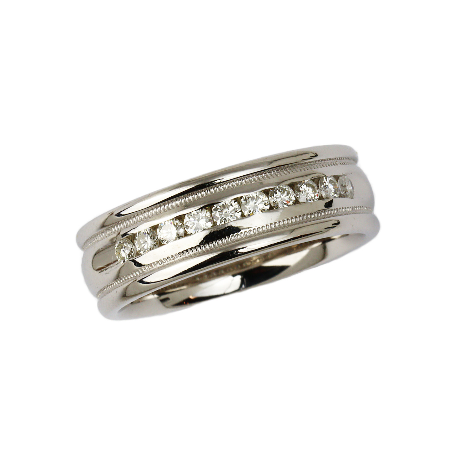 Featured image of this Men’s 14k White Gold Diamond Ring Size 11