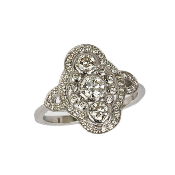 Featured image of this Women’s 14k White Gold Diamond Ring Size 6.5