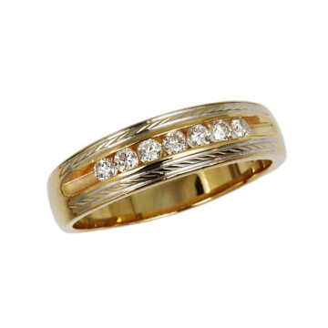 Featured image of this Men’s 14k Yellow Gold Diamond Ring Size 12.5