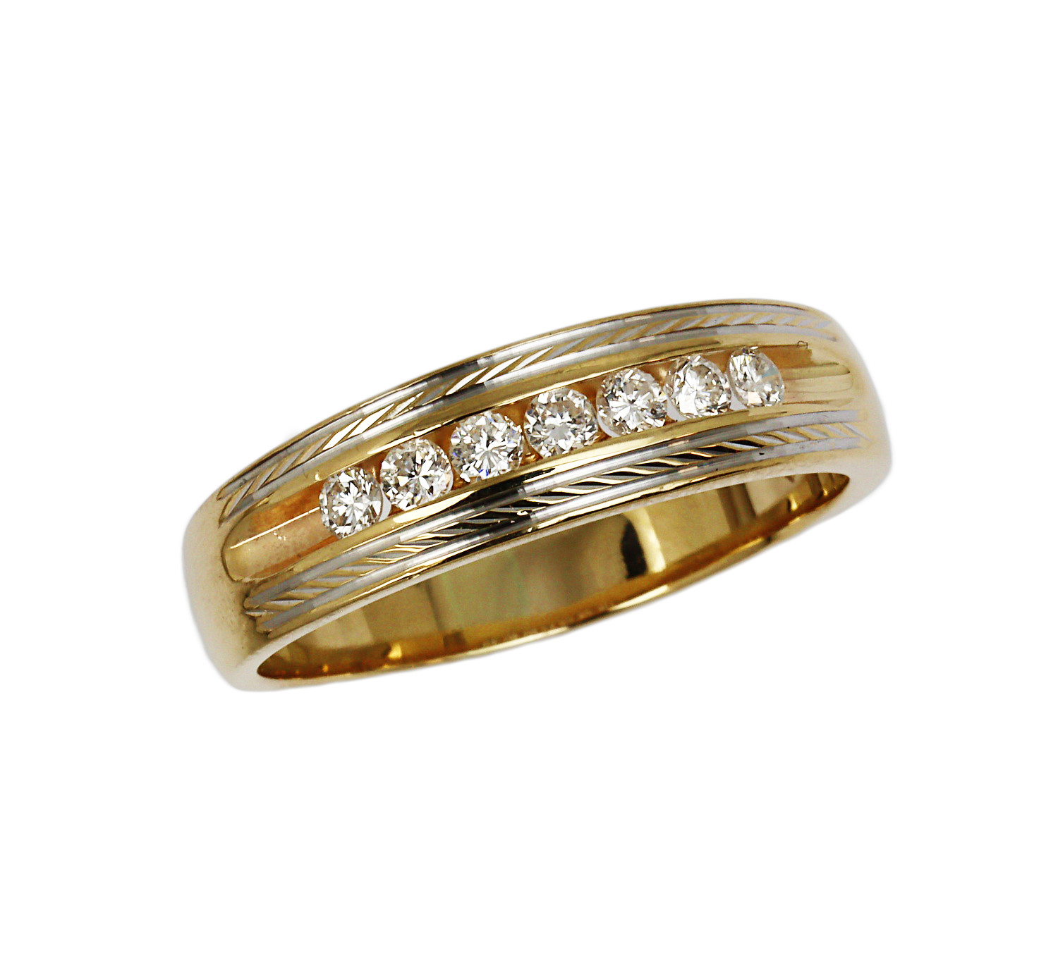 Featured image of this Men’s 14k Yellow Gold Diamond Ring Size 12.5