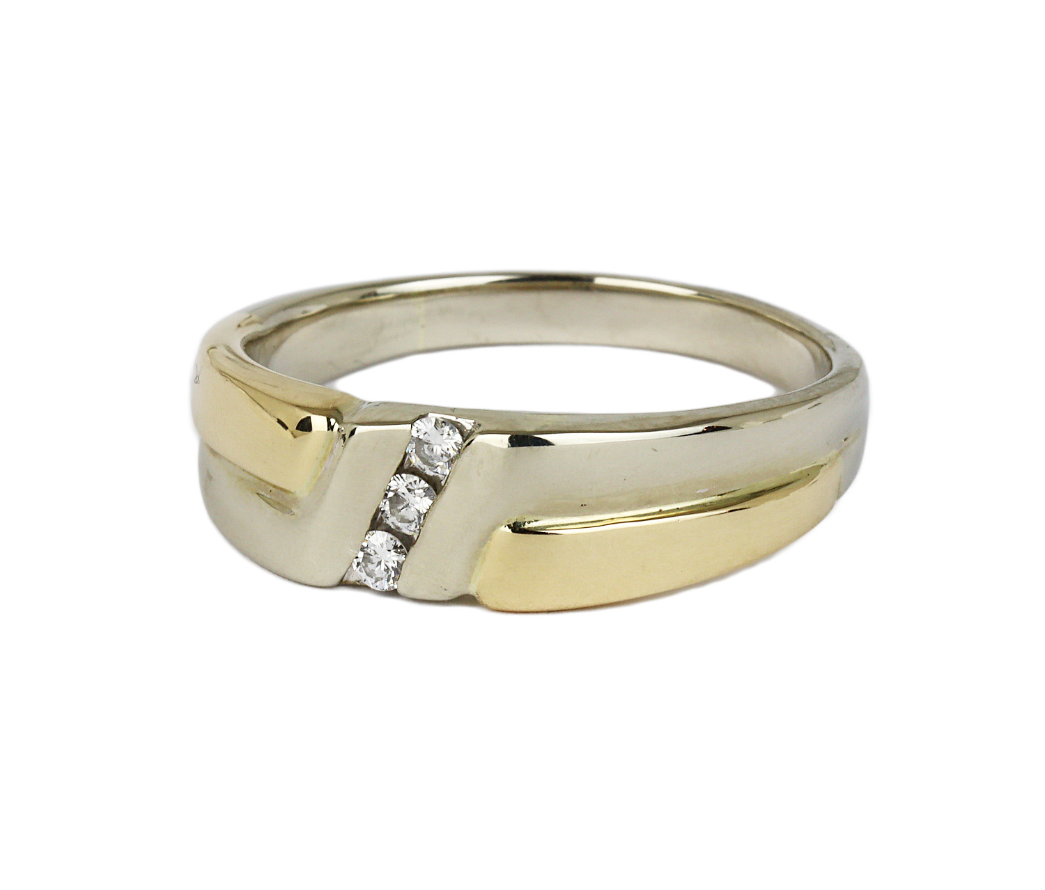 Gallery image of this Men’s 14k Yellow Gold Diamond Ring Size 11.5
