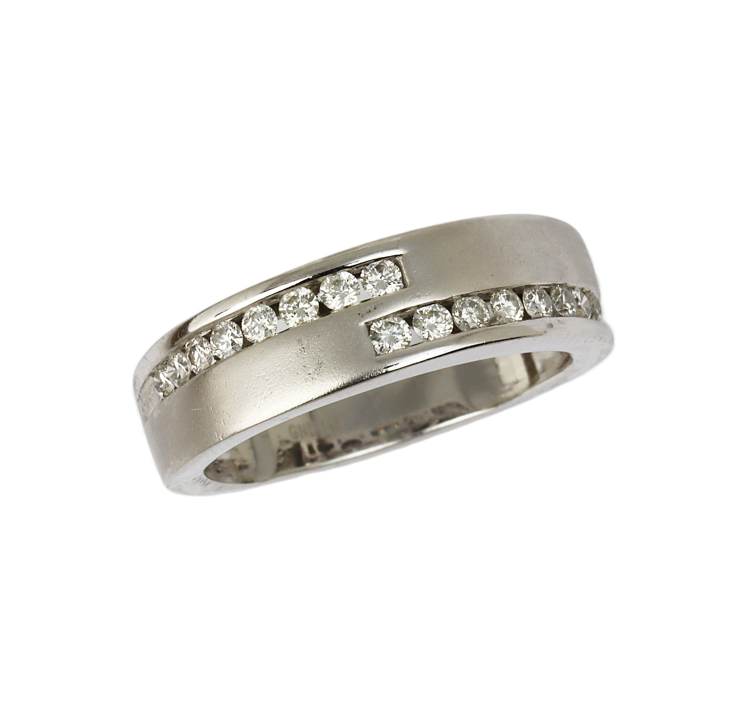 Featured image of this Men’s 14k White Gold Diamond Ring Size 10