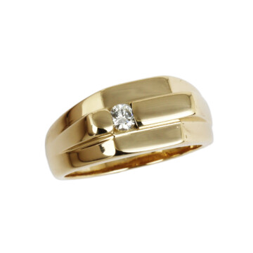 Featured image of this Men’s 14k Yellow Gold Diamond Ring Size 10.25