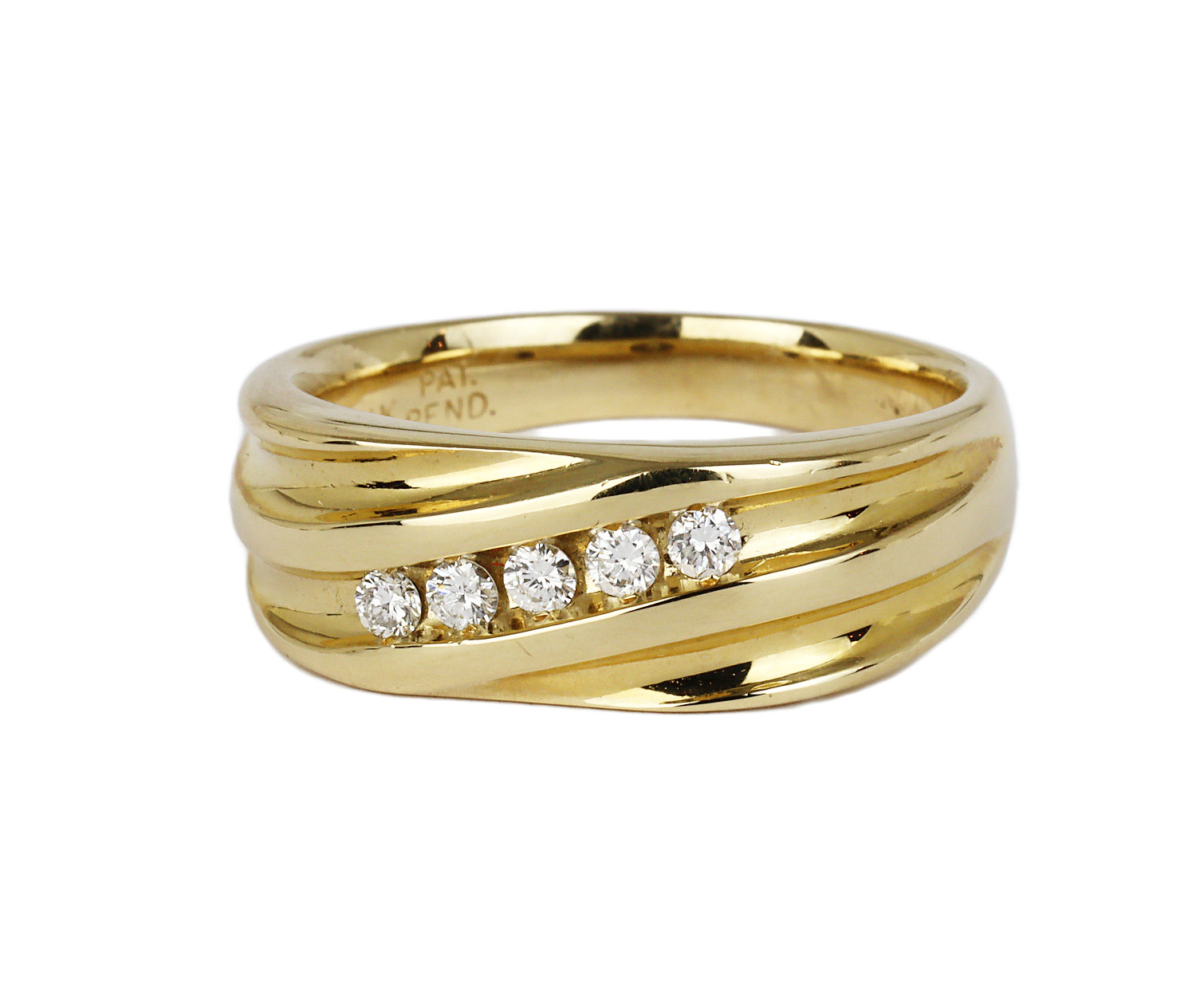 Gallery image of this Men’s 14k Yellow Gold Diamond Ring Size 9.25