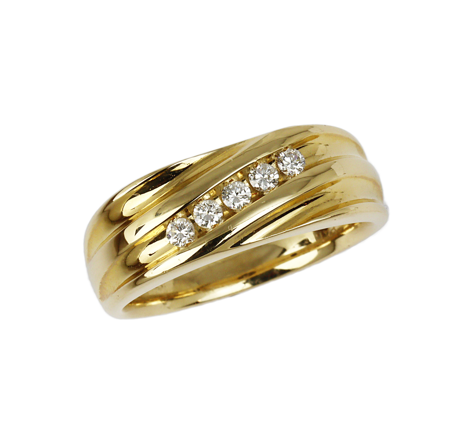 Featured image of this Men’s 14k Yellow Gold Diamond Ring Size 9.25