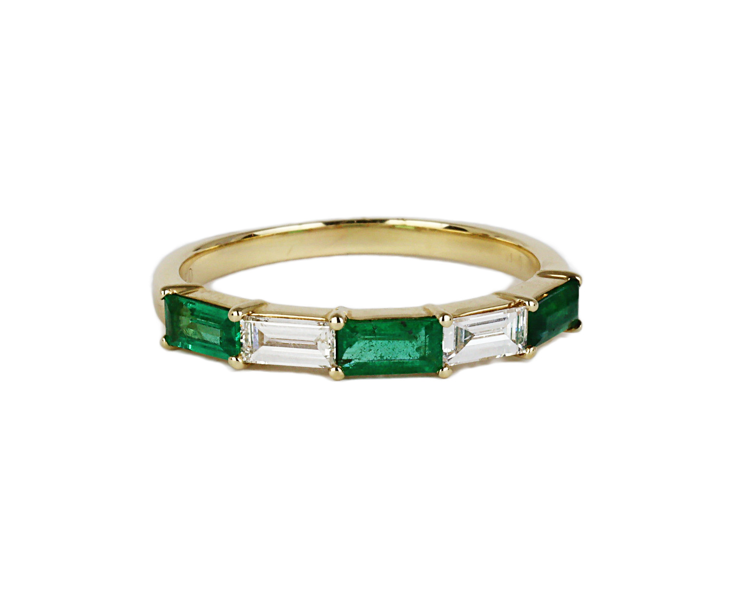 Gallery image of this Fischer Women’s 14k Yellow Gold, Diamond, Emerald Ring Size 6.75