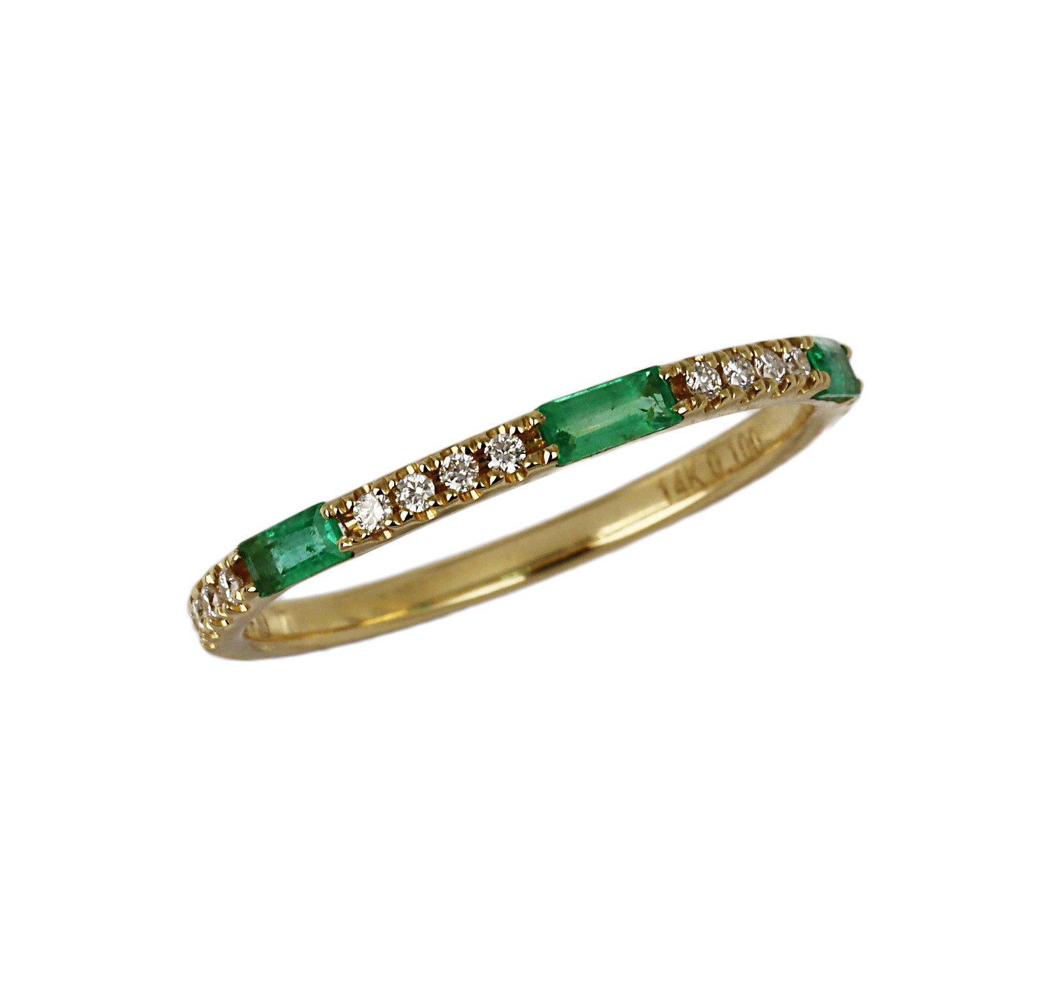 Featured image of this Fischer Women’s 14k Yellow Gold Diamond, Emerald Ring Size 6.75