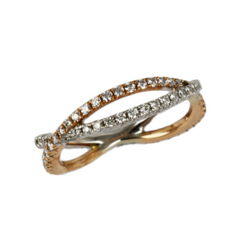 Featured image of this Fischer Women’s 14k Rose & White Gold Diamond Ring Size 6