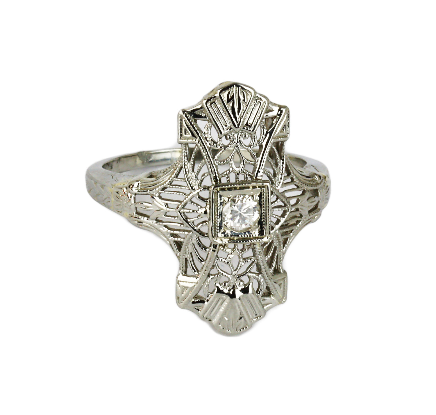 Gallery image of this Women’s 14k White Gold Diamond Ring Size 6