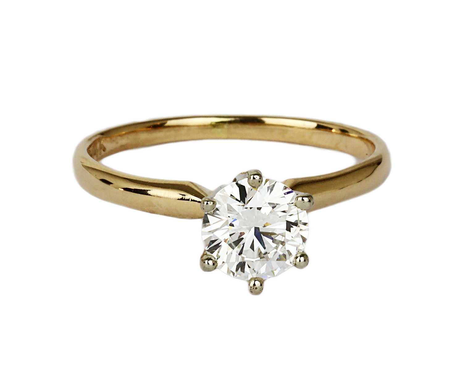 Gallery image of this Women’s 14k Yellow Gold Diamond Solitaire Ring Size 6.5