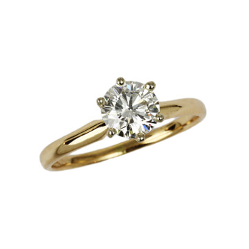 Featured image of this Women’s 14k Yellow Gold Diamond Solitaire Ring Size 6.5