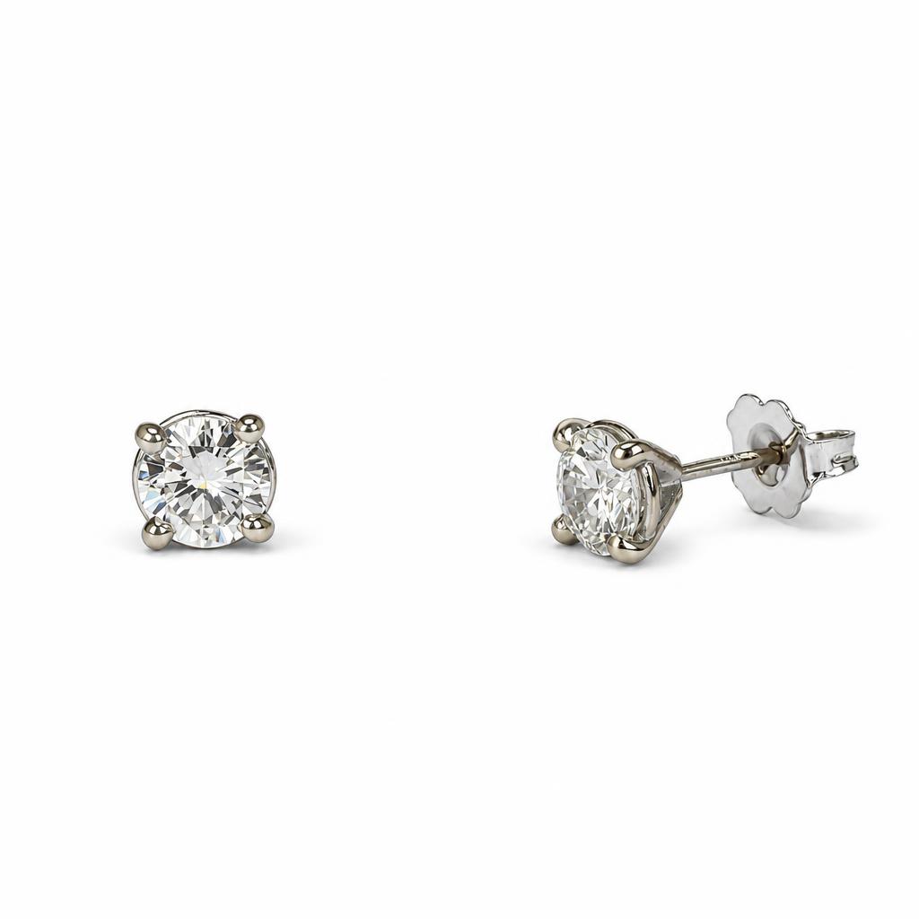Gallery image of this Women’s 14k White Gold Diamond Stud Earrings