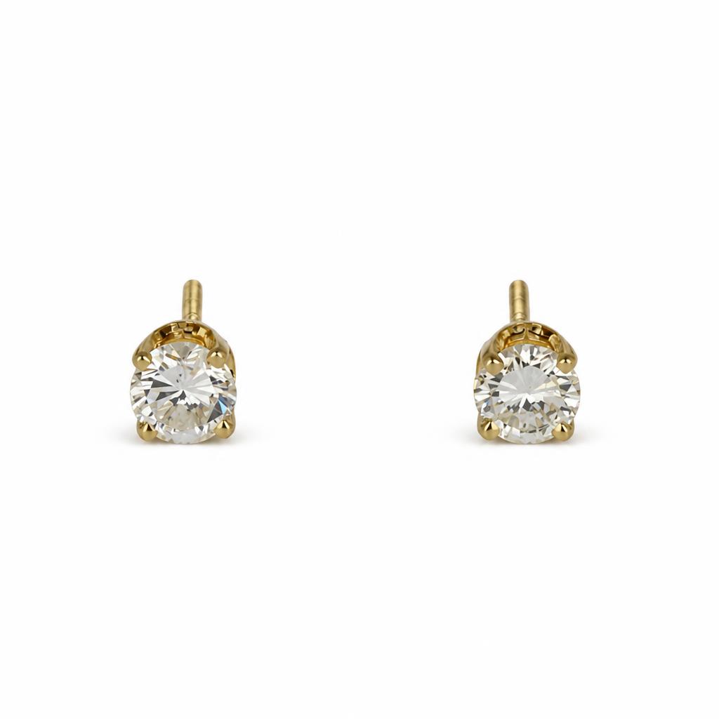 Featured image of this Women’s 14k Yellow Gold Diamond Stud Earrings