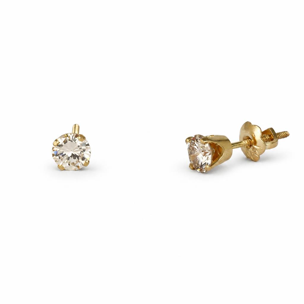 Gallery image of this Women’s 14k Yellow Gold Diamond Stud Earrings