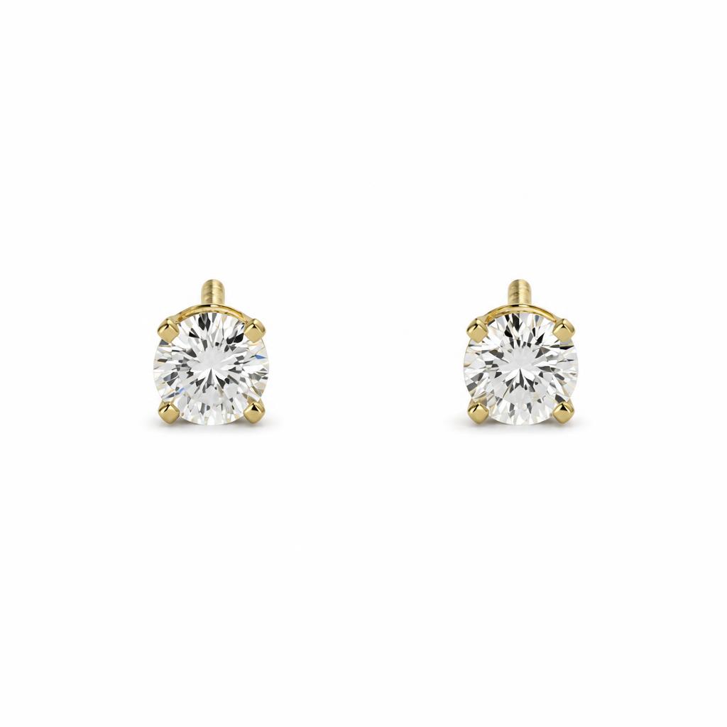 Featured image of this Women’s 14k Yellow Gold Diamond Stud Earrings