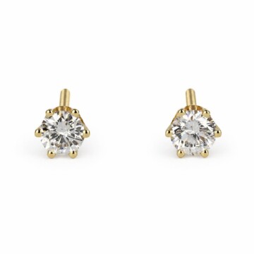 Featured image of this Women’s 14k Yellow Gold Diamond Stud Earrings