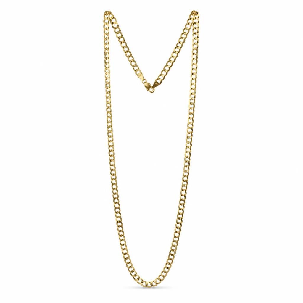 Featured image of this Men’s 14k Yellow Gold Curb Chain Necklace