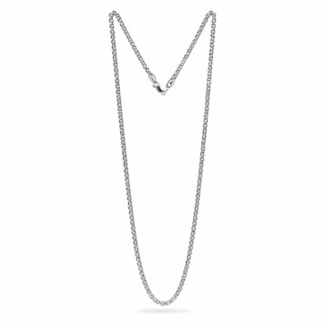 Featured image of this Unisex 14k White Gold Box Chain Necklace
