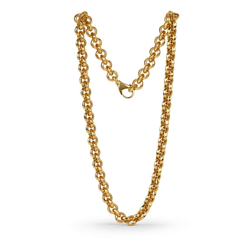 Featured image of this Unisex 14k Yellow Gold Cable Chain Necklace