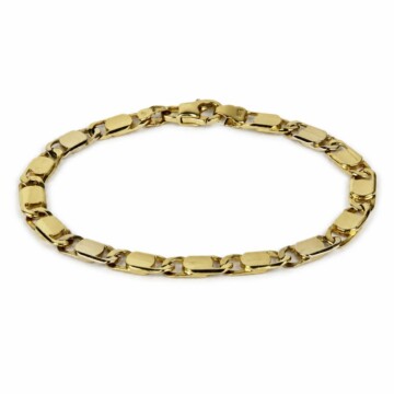 Featured image of this Men’s 14k Yellow Gold Oval/Anchor Link Bracelet