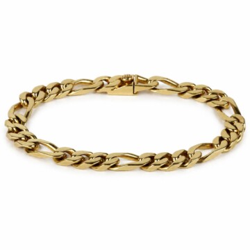 Featured image of this Men’s 14k Yellow Gold Figaro Link Bracelet