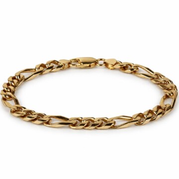 Featured image of this Men’s 14k Yellow Gold Figaro Link Bracelet