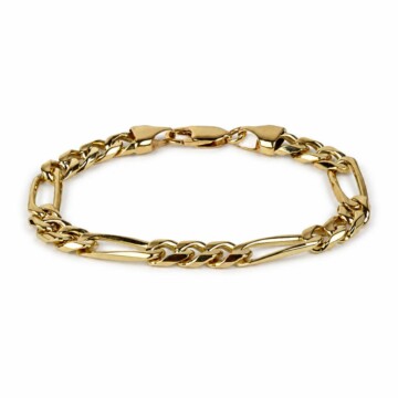 Featured image of this Men’s 14k Yellow Gold Figaro Link Bracelet
