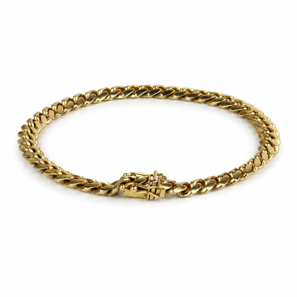 Gallery image of this Men’s 14k Yellow Gold Curb Link Bracelet