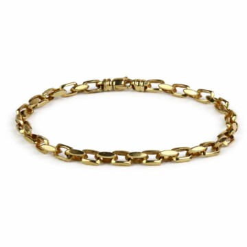 Featured image of this Men’s 14k Yellow Gold Rectangle Link Bracelet