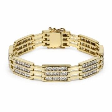 Featured image of this Women’s 14k Yellow Gold Diamond Link Bracelet