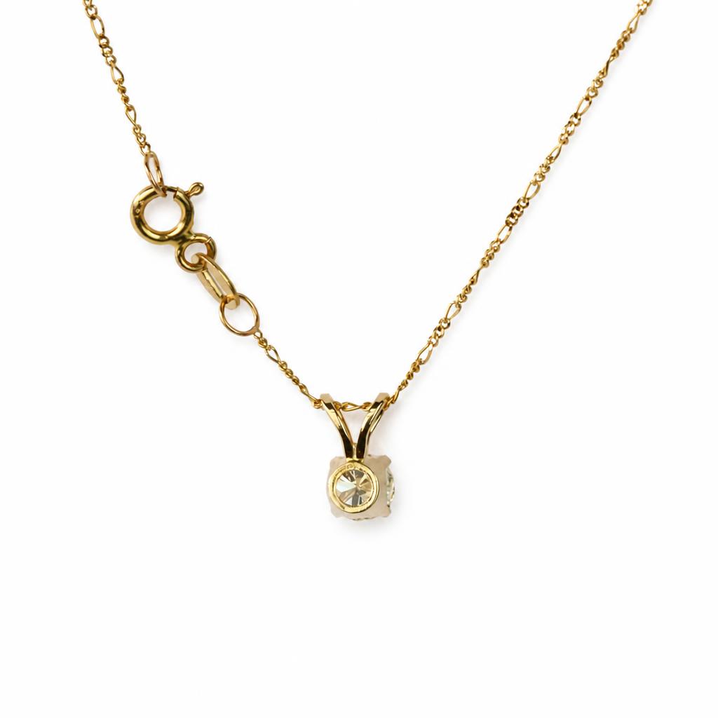 Gallery image of this Women’s 14k Yellow Gold Diamond Solitaire Necklace