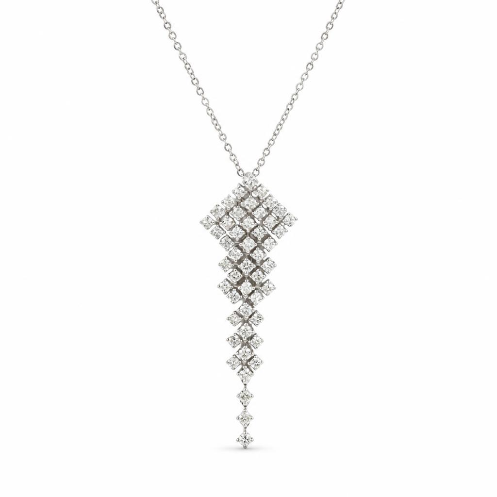 Featured image of this Women’s 14k White Gold Diamond Necklace