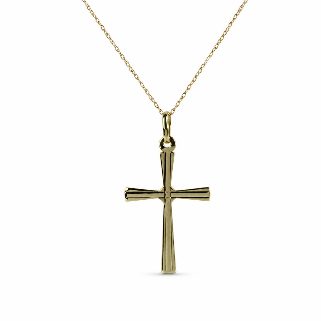 Featured image of this Women’s 14k Yellow Gold Cross Necklace