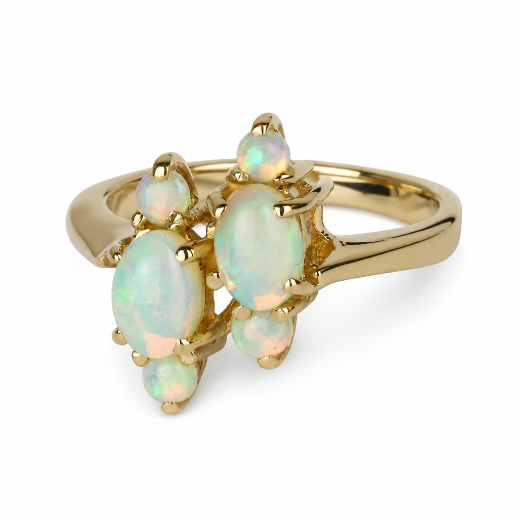 Gallery image of this Women’s 14k Yellow Gold Opal Ring Size 5