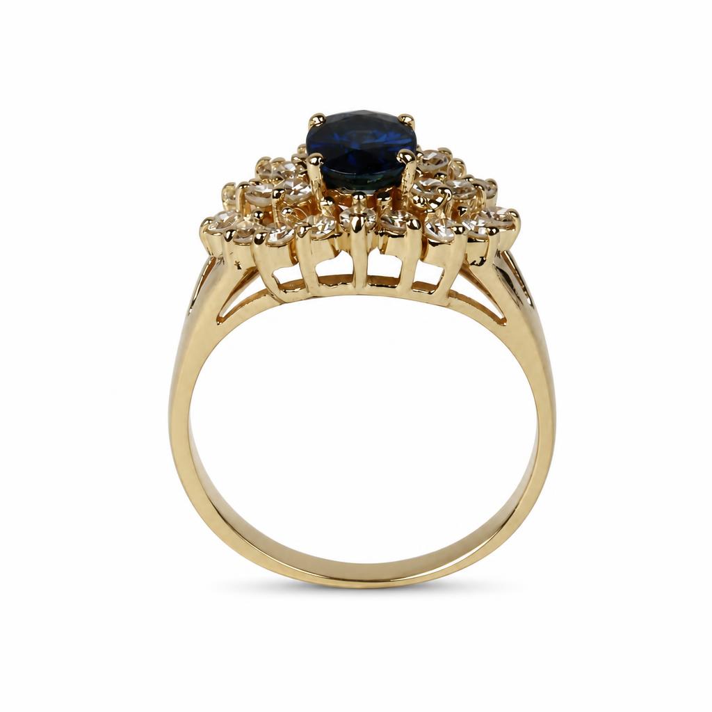Gallery image of this Women’s 14k Yellow Gold, Sapphire, Diamond Ring Size 6