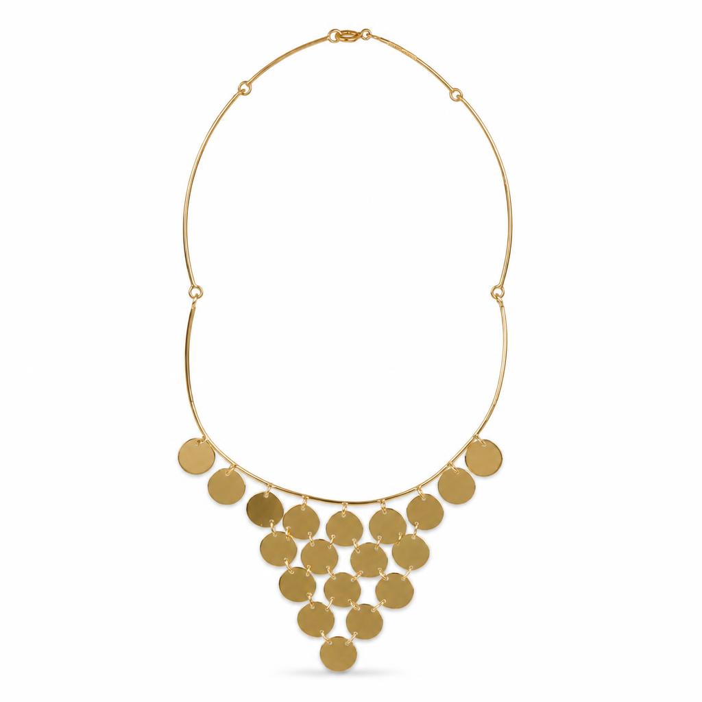 Gallery image of this Women’s Vintage 18k Yellow Gold, Ruby, Diamond Necklace