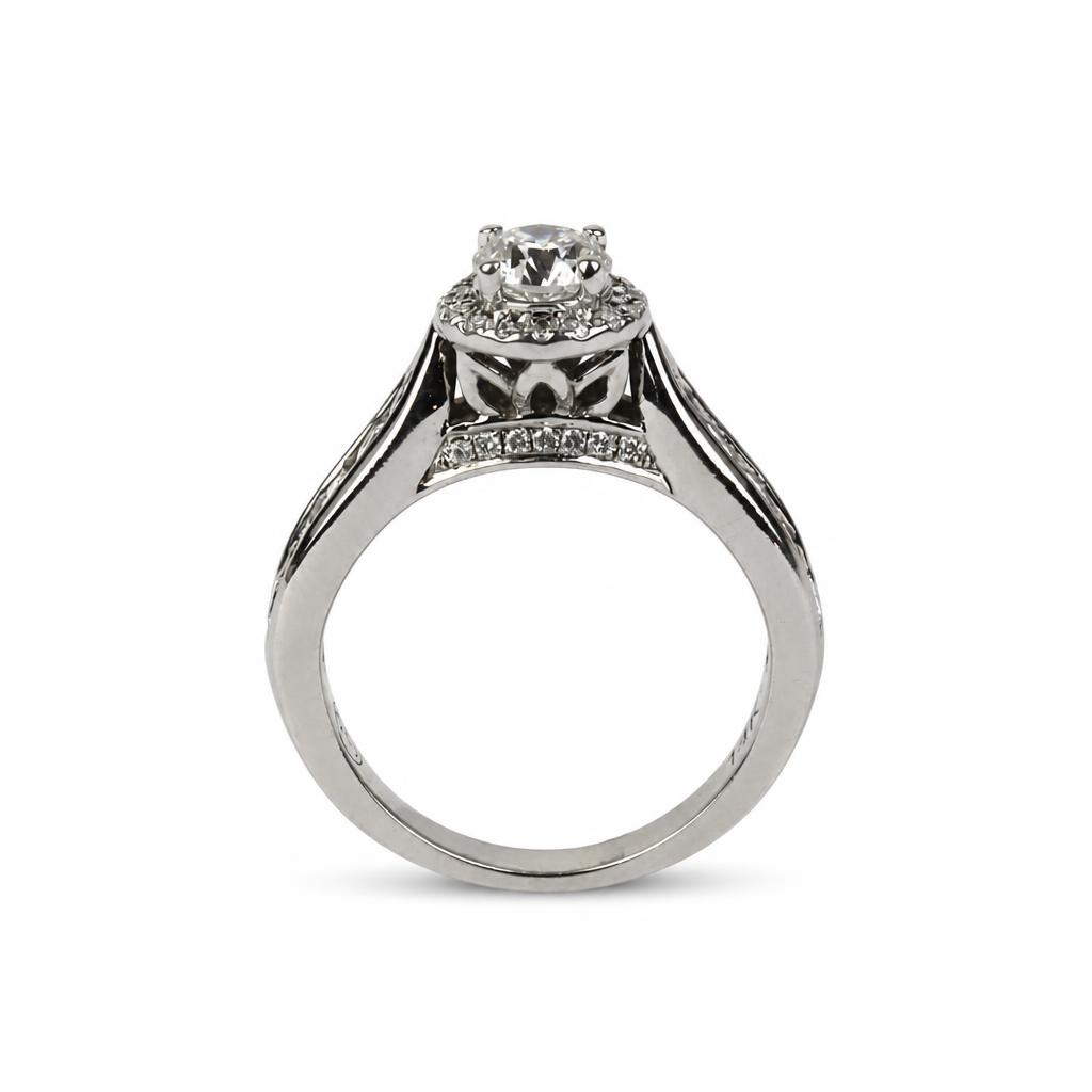 Gallery image of this Women’s 14k White Gold Ring GSI Certified with 2.12ct TDW Round Diamond F/I1 Size 5.5