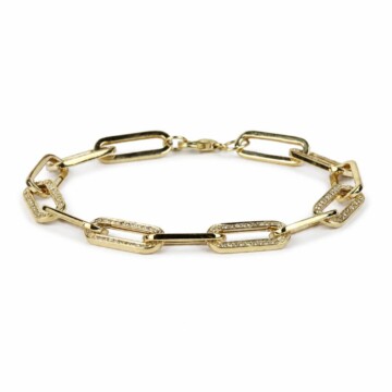 Featured image of this Women’s 14k Yellow Gold Link Bracelet with 1.90ct TDW Diamond