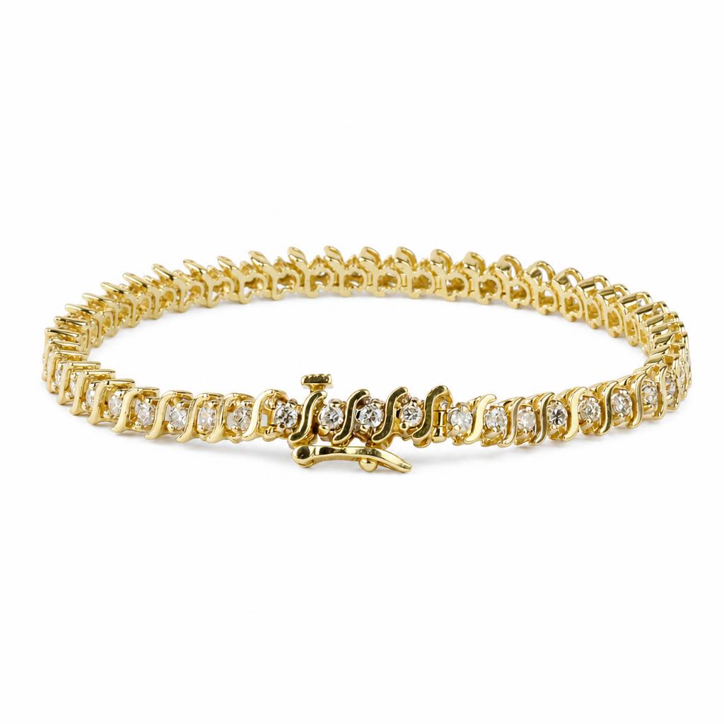 Gallery image of this Women’s 14k Yellow Gold Tennis Bracelet with 1.50ct TDW Diamond