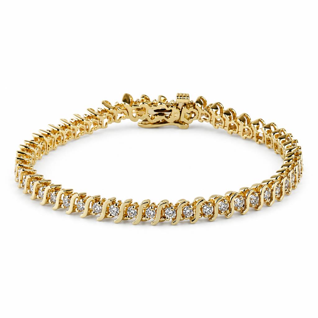Featured image of this Women’s 14k Yellow Gold Tennis Bracelet with 1.50ct TDW Diamond