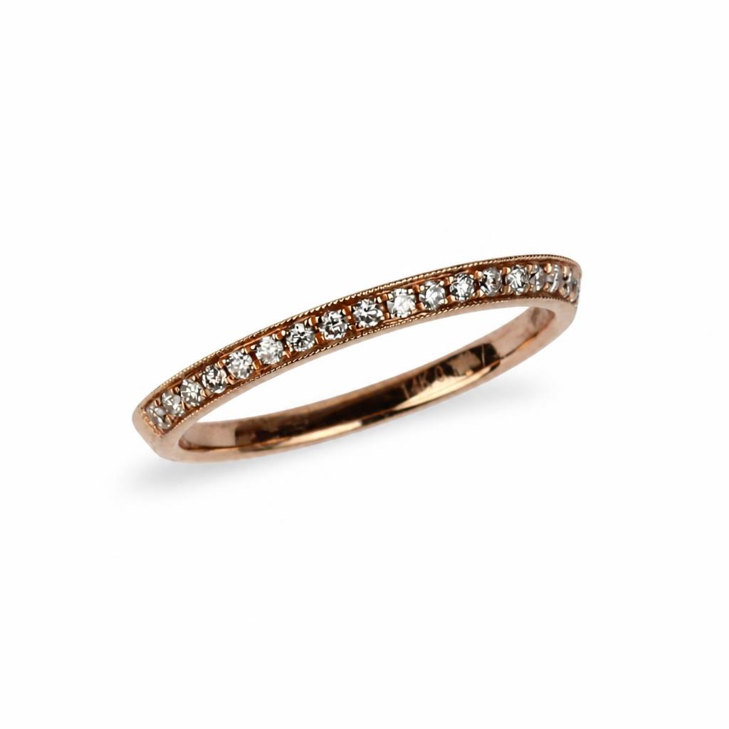 Featured image of this Fischer Women’s 14k Rose Gold Ring with 0.17ct TDW Diamond Size 6