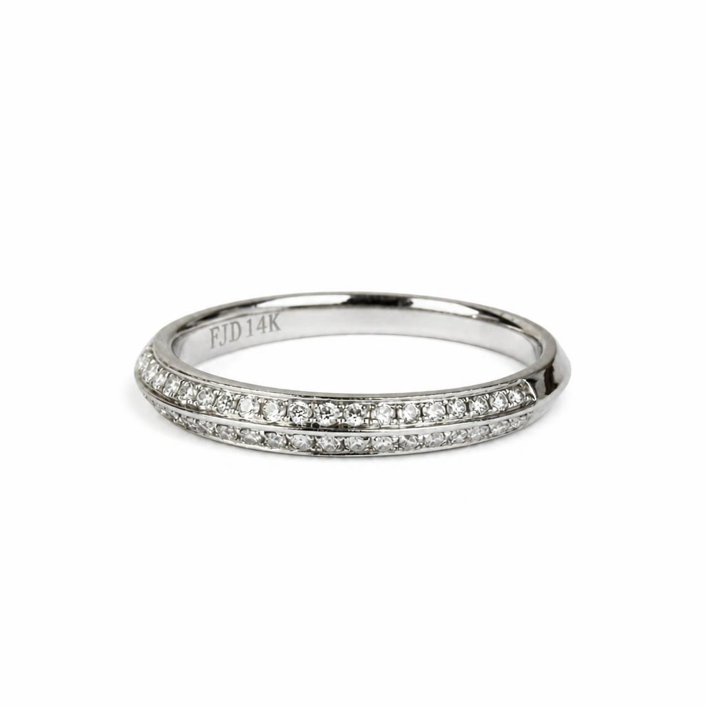 Gallery image of this Fischer Women’s 14k White Gold Ring with 0.24ct TDW Diamond Size 7.75